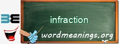 WordMeaning blackboard for infraction